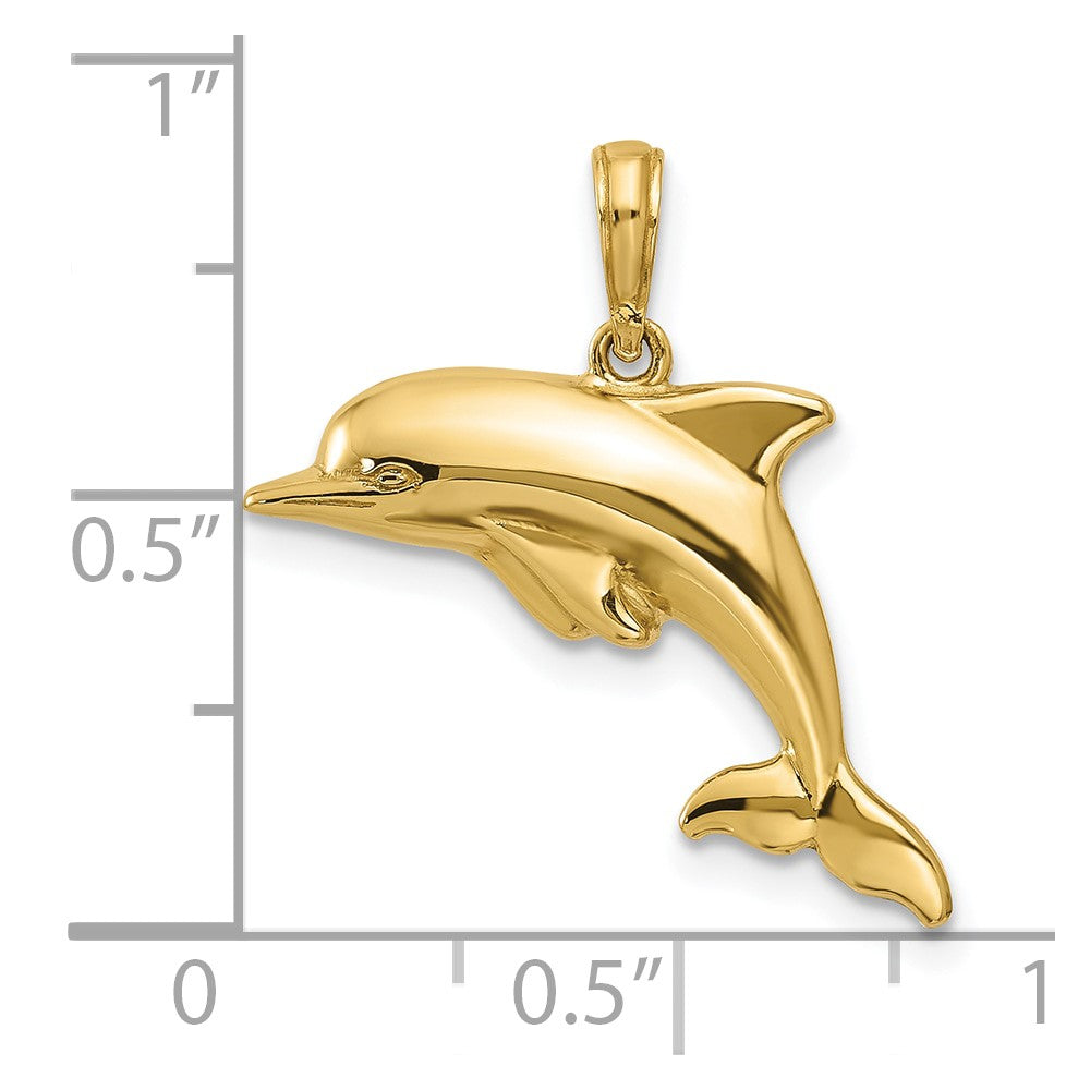 10k Dolphin Pendant