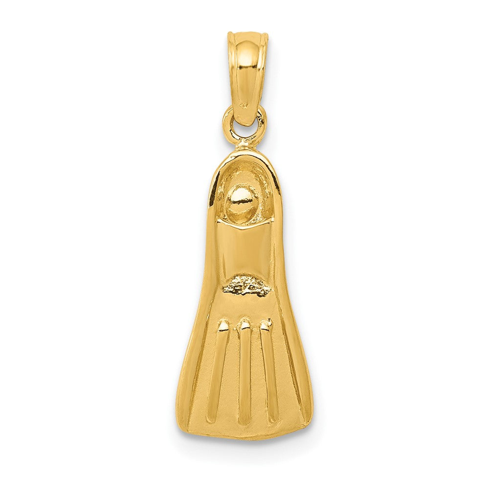 10K 3D Scuba Flipper Pendant