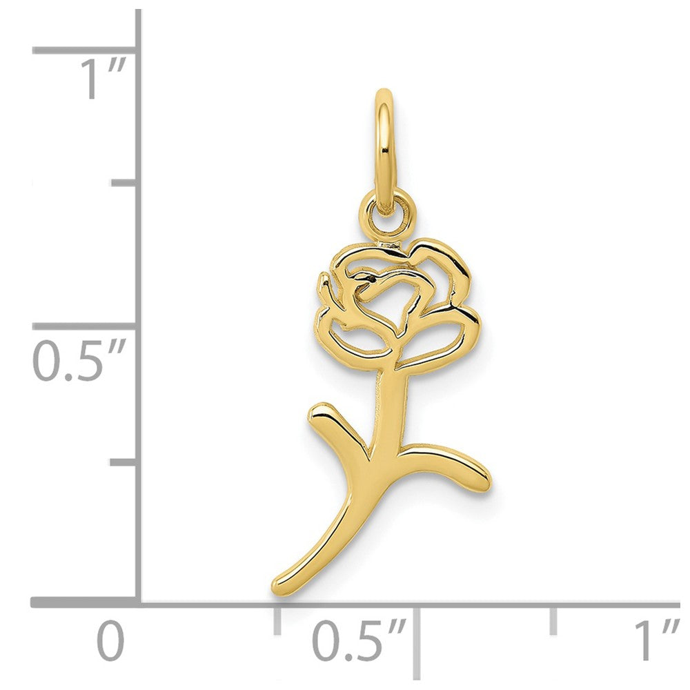 10k Rose Charm