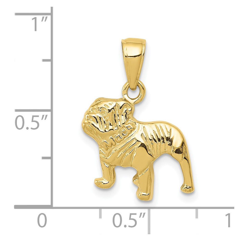 10k Bulldog Pendant