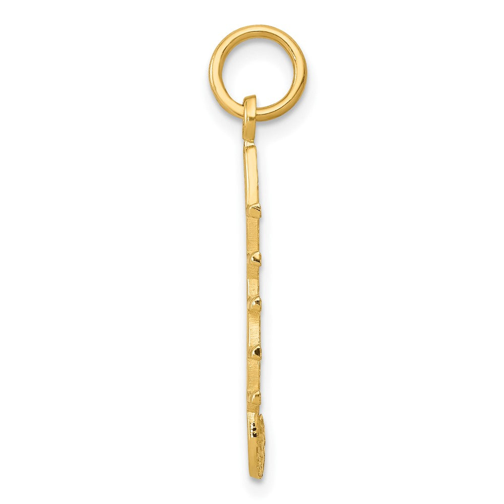 10K Treble Clef and Staff Charm