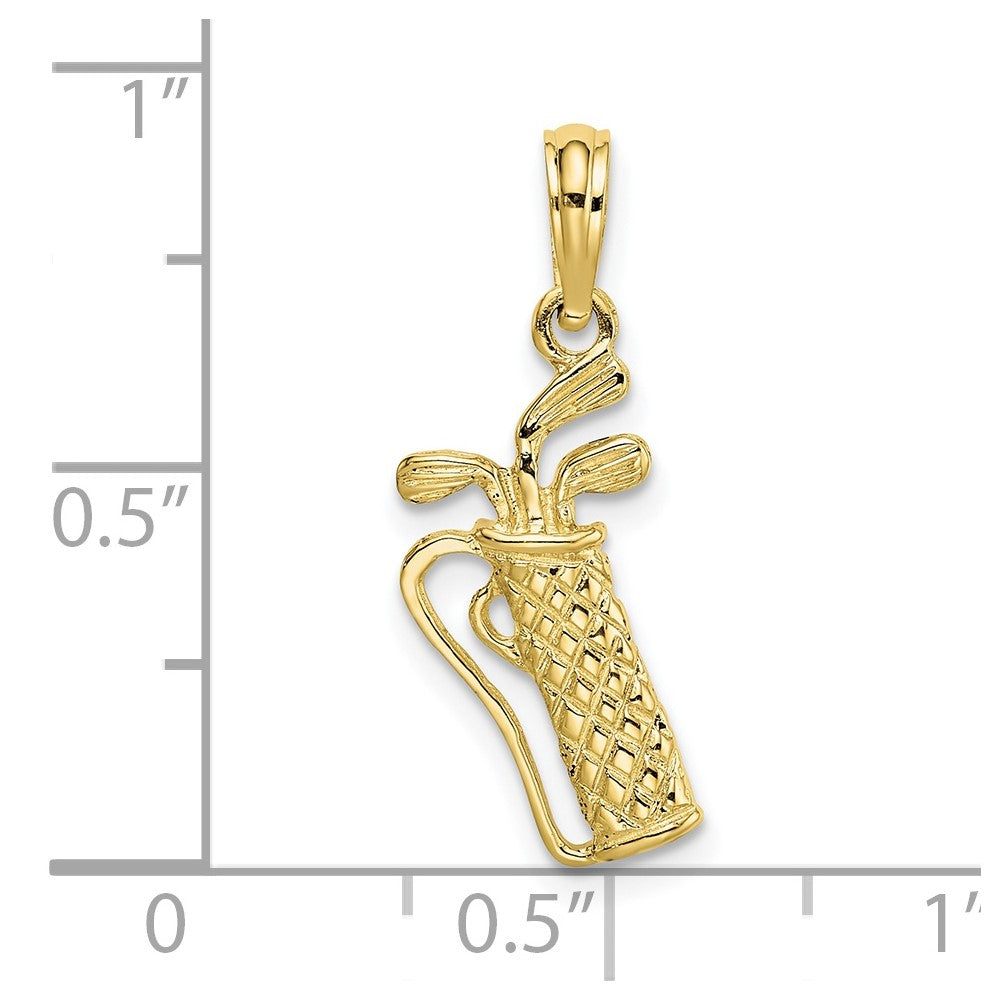 10k Golf Bag w/ Clubs Charm