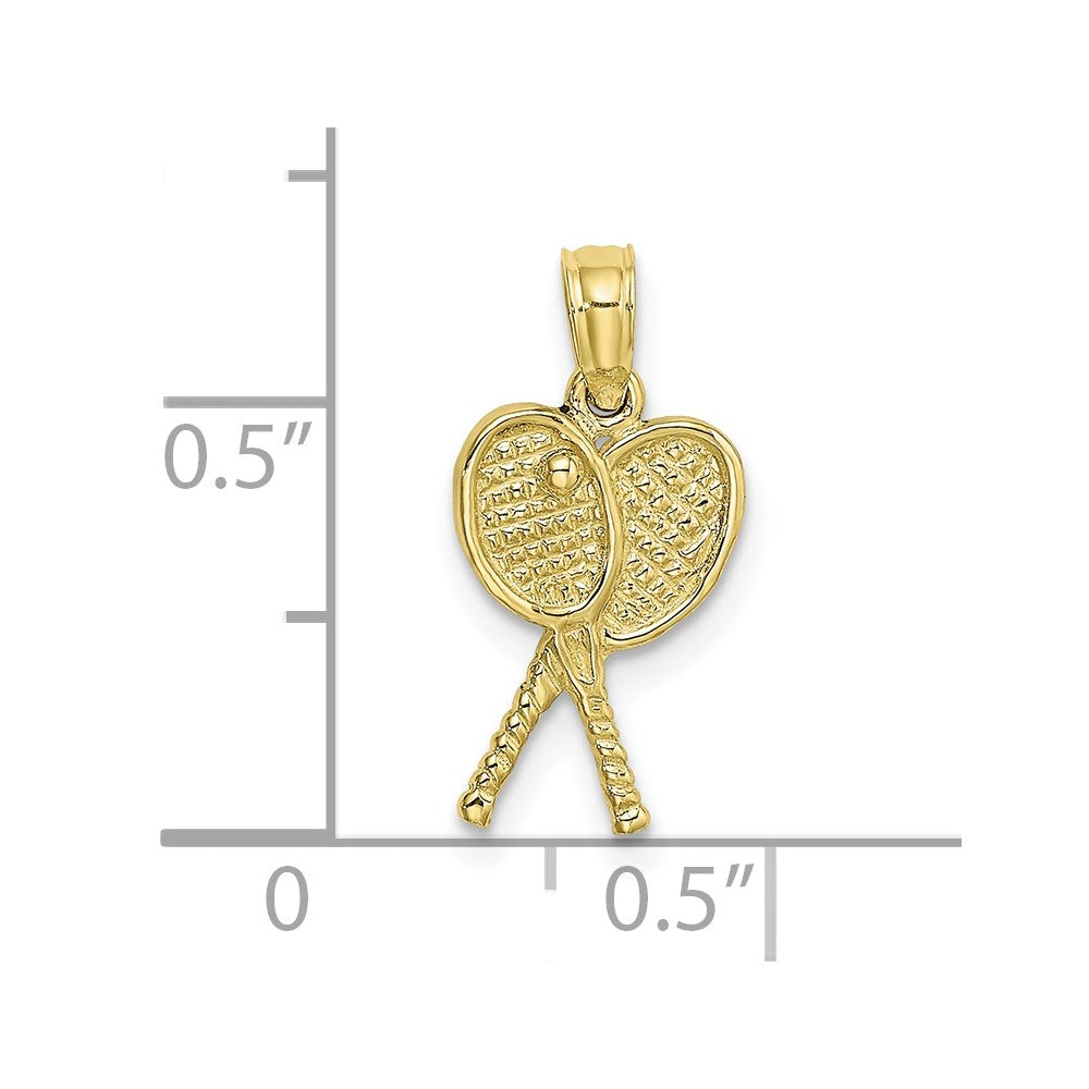 10K Tennis Racquets Pendant