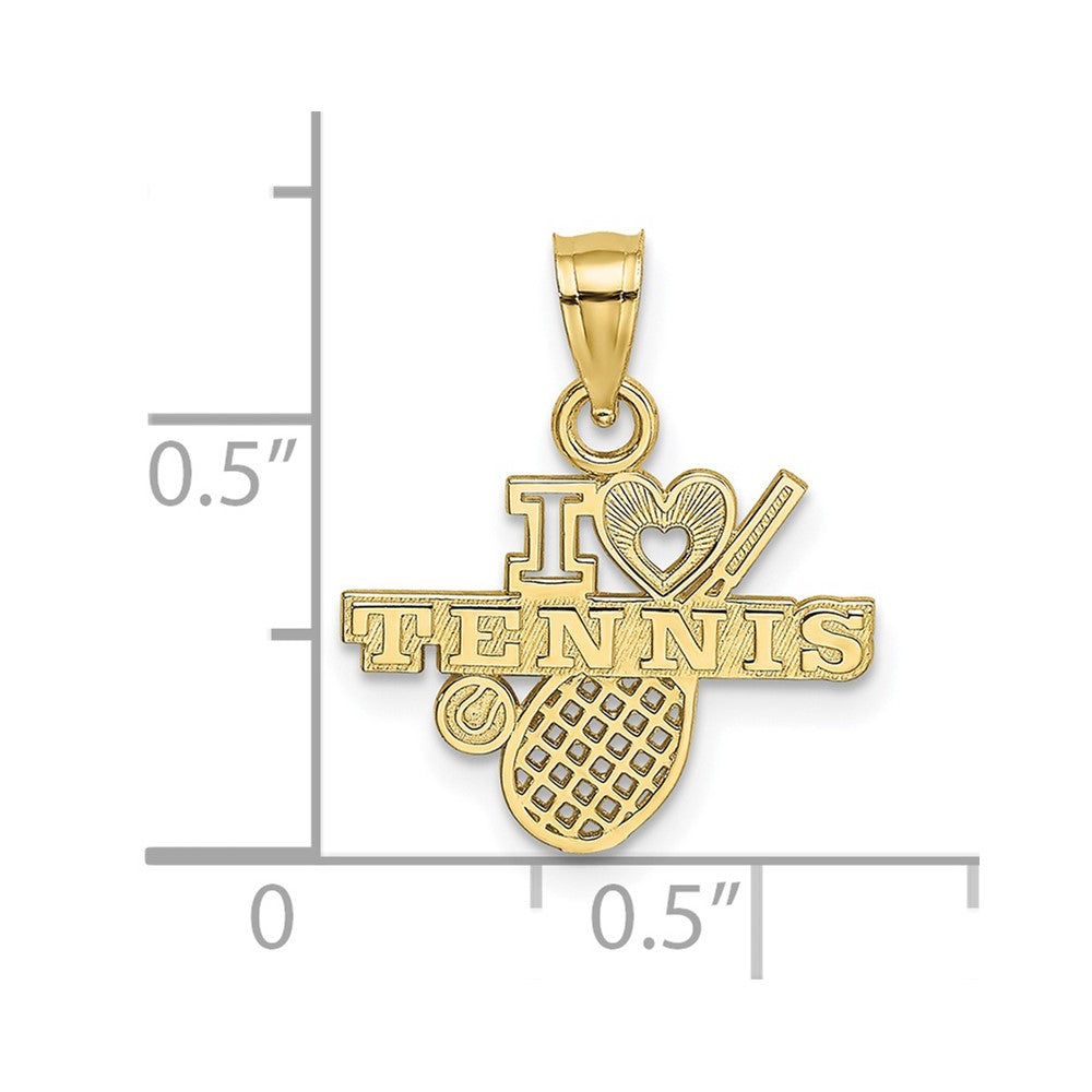 10K I HEART TENNIS Charm