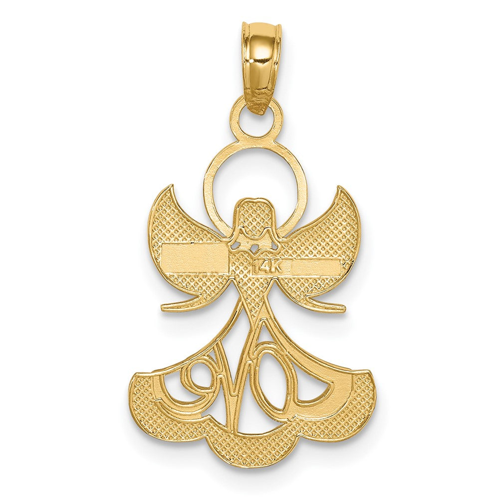 10k w/Rhodium Love Angel Pendant