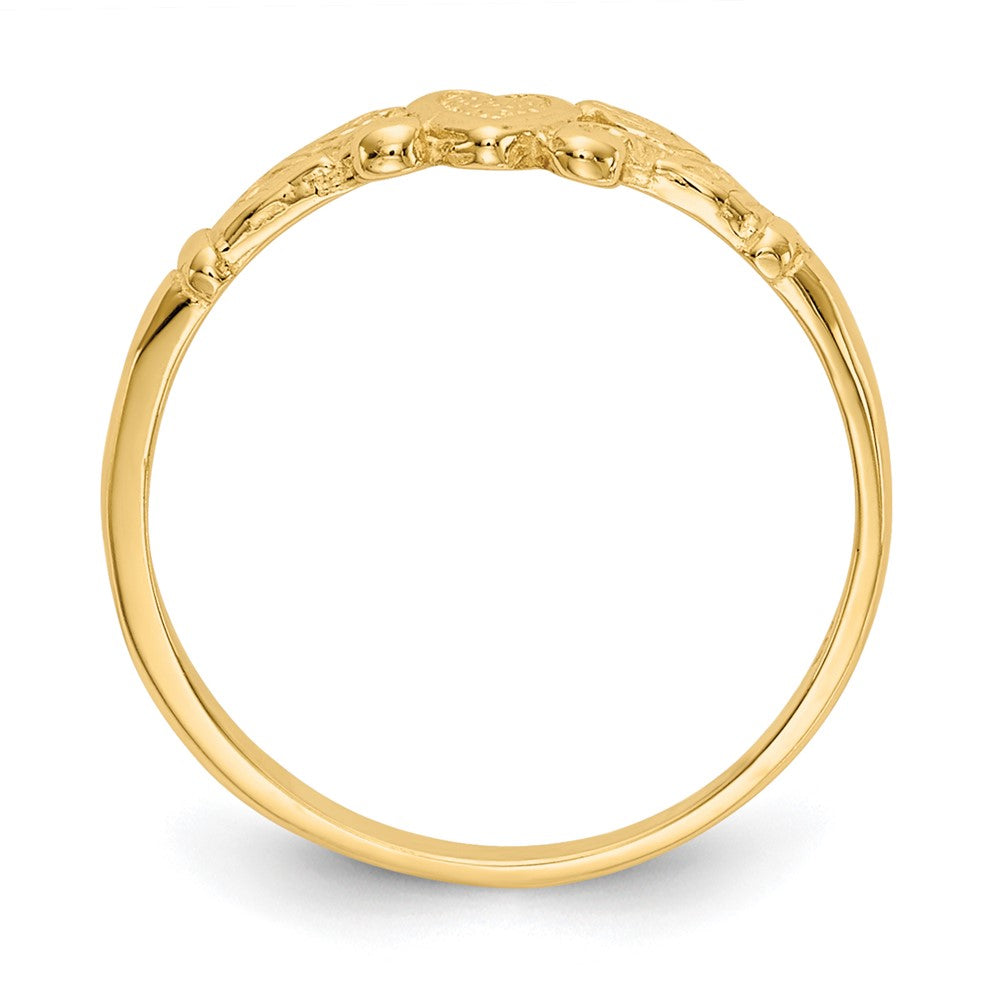10k Heart Baby Ring