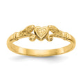 10k Heart Baby Ring