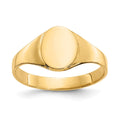 10k High Polished Oval Baby Signet Ring