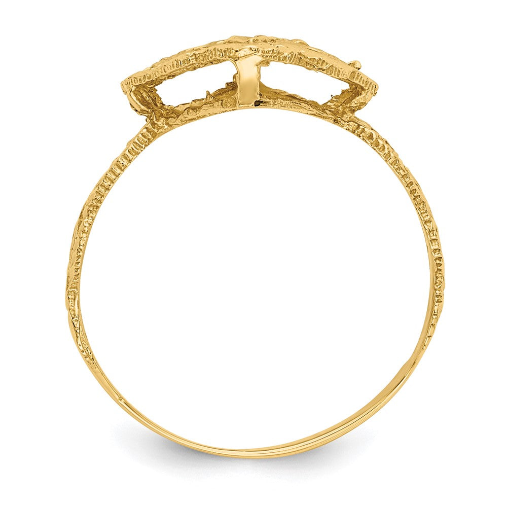 10k Diamond-Cut Filigree Ring