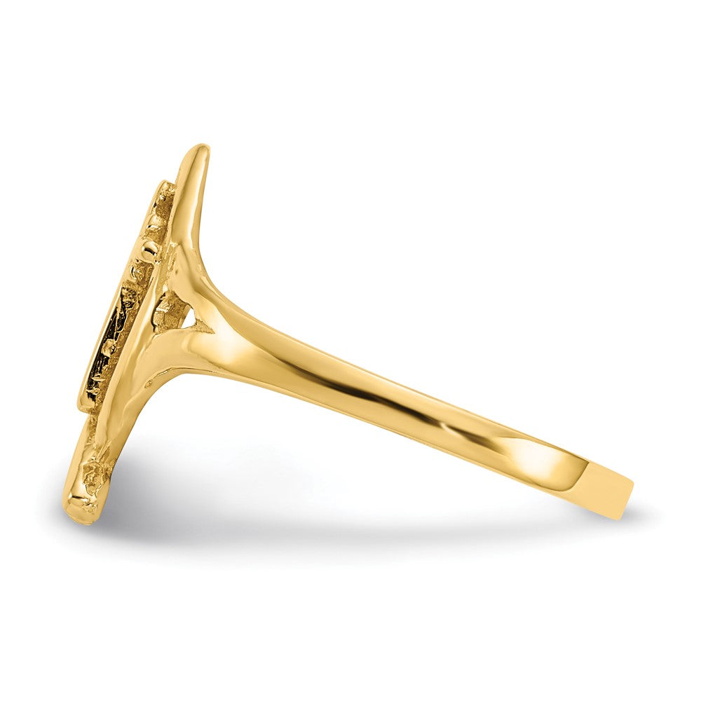 10k Ichthus w/Cross Ring