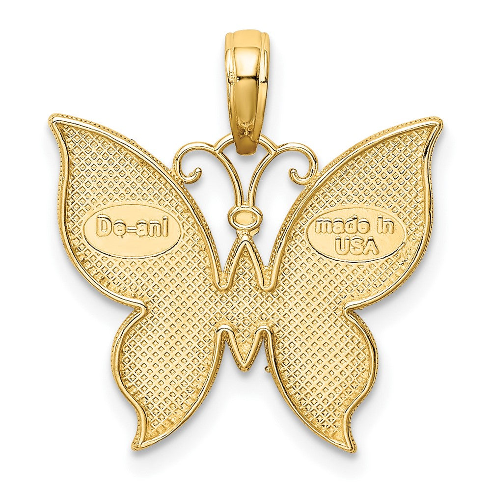 10K w/ Rhodium Butterfly Charm