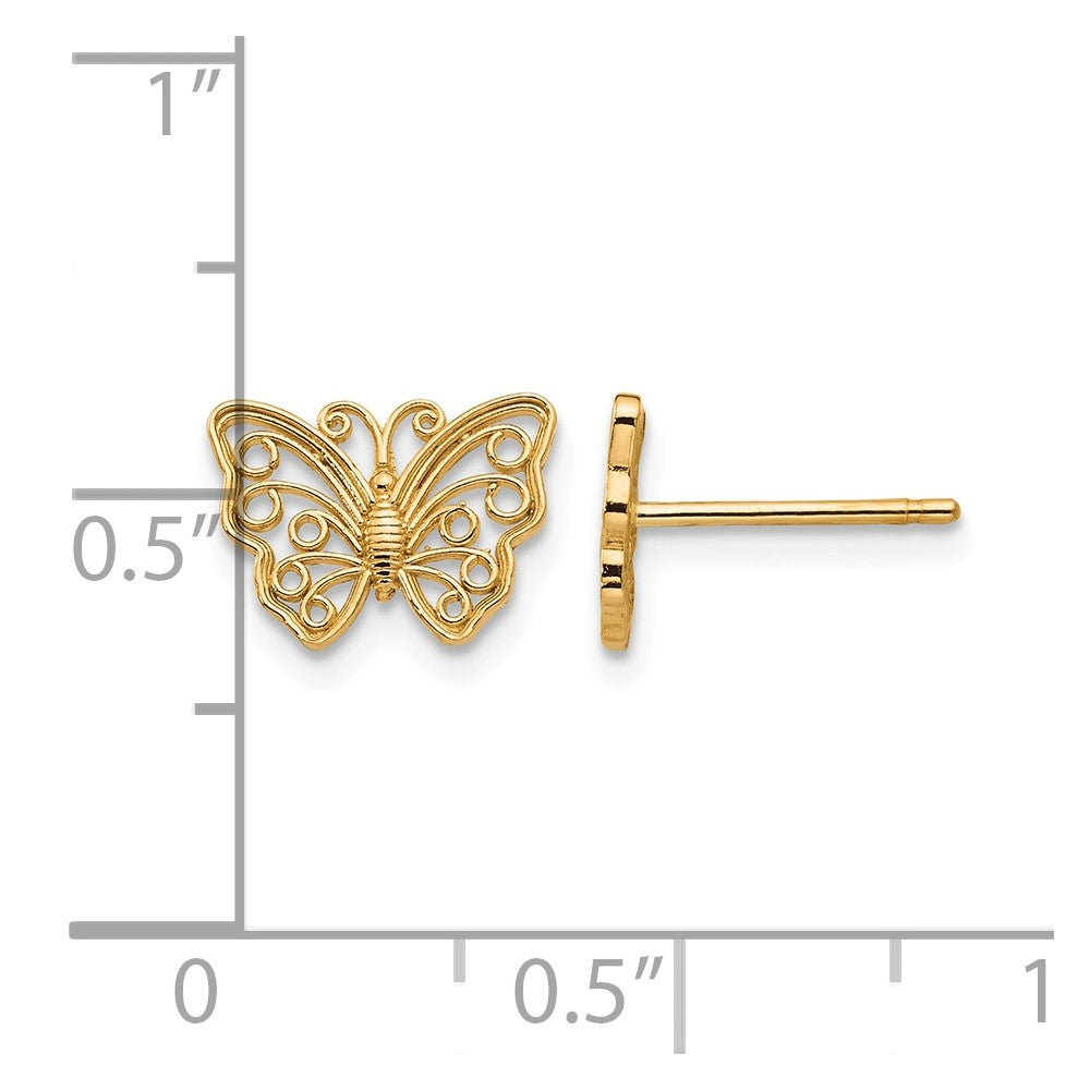 10K Butterfly Post Earrings