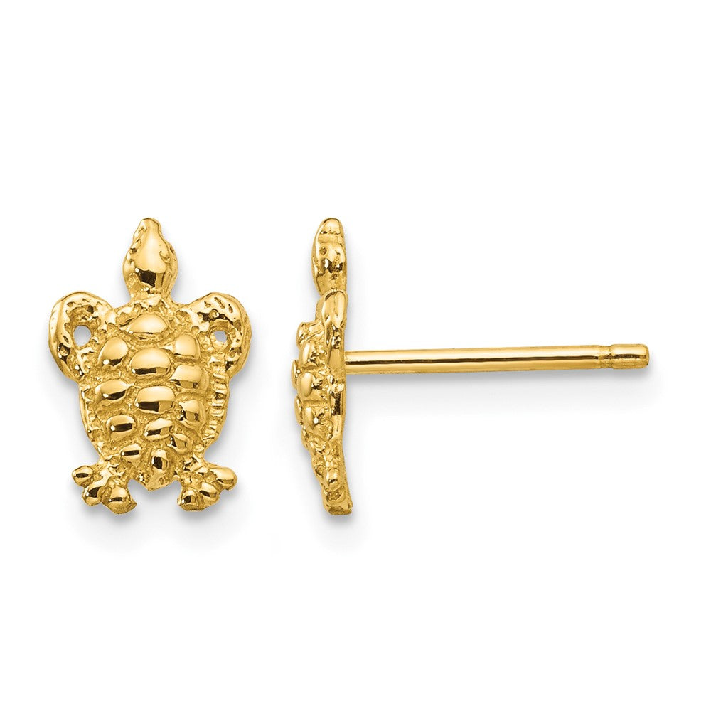 10K Mini Turtle Post Earrings
