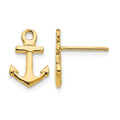 10K Anchor Post Earrings