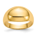 10K 10mm Domed-top Tapered Cigar Band Ring