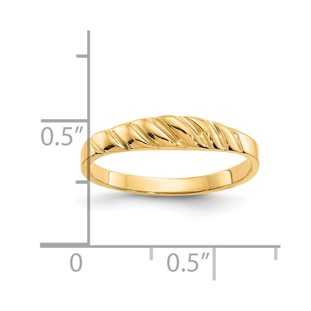 10K Polished Valley Dome Ring