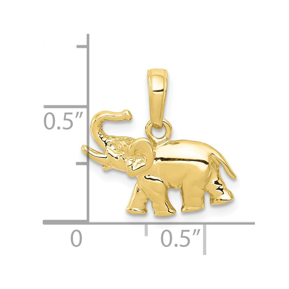 10k Polished Elephant Charm