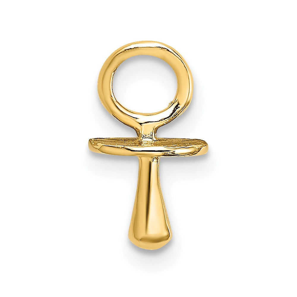10K Gold Polished 3-D Pacifier Charm