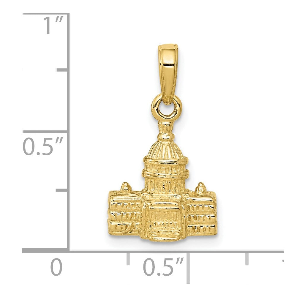 10k 3-D Washington D.C. Capitol Building Pendant