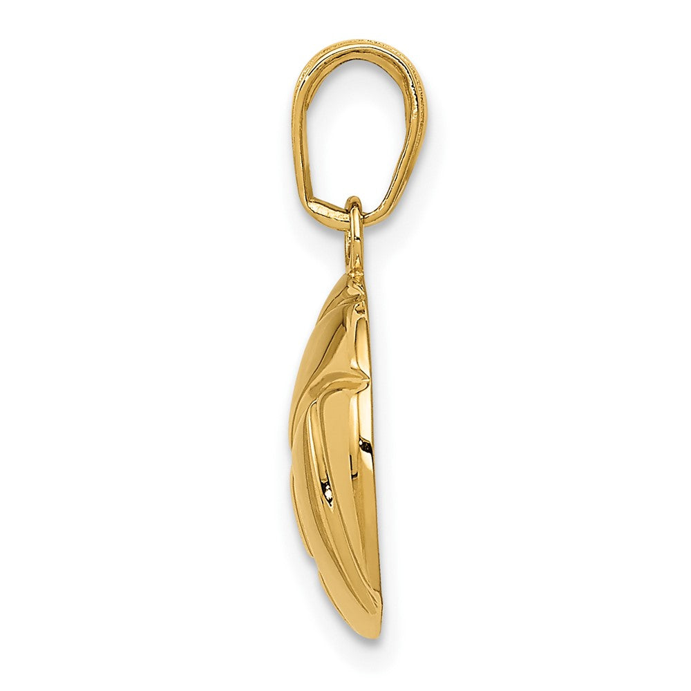 10K Gold Polished Volleyball Pendant