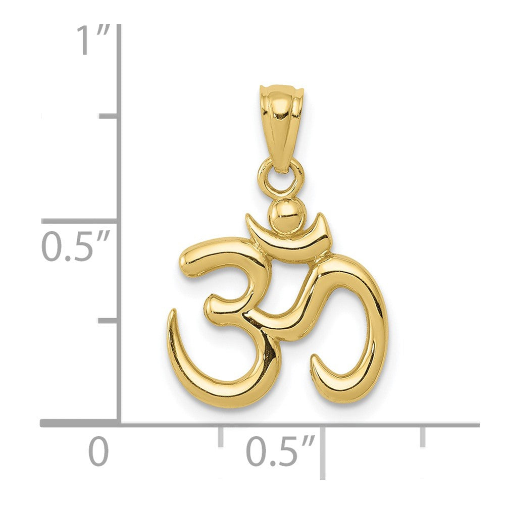 10k Gold Polished Om Symbol Pendant