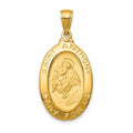 10k Saint Anthony Oval Medal Pendant