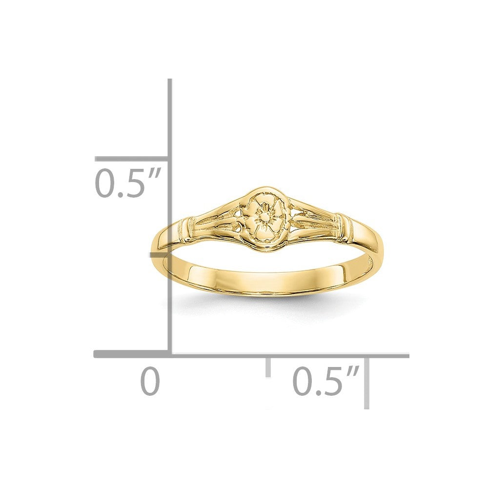 10K Gold Polished Oval Child's Ring