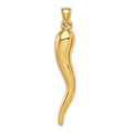 10k Hollow Italian Horn Pendant