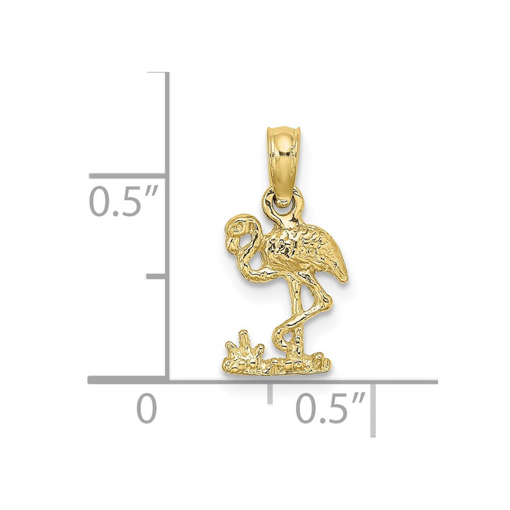 10K Mini Flamingo Charm