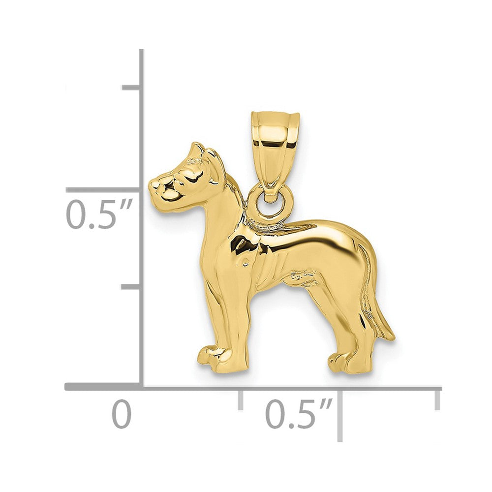10K 2-D Great Dane Dog Charm