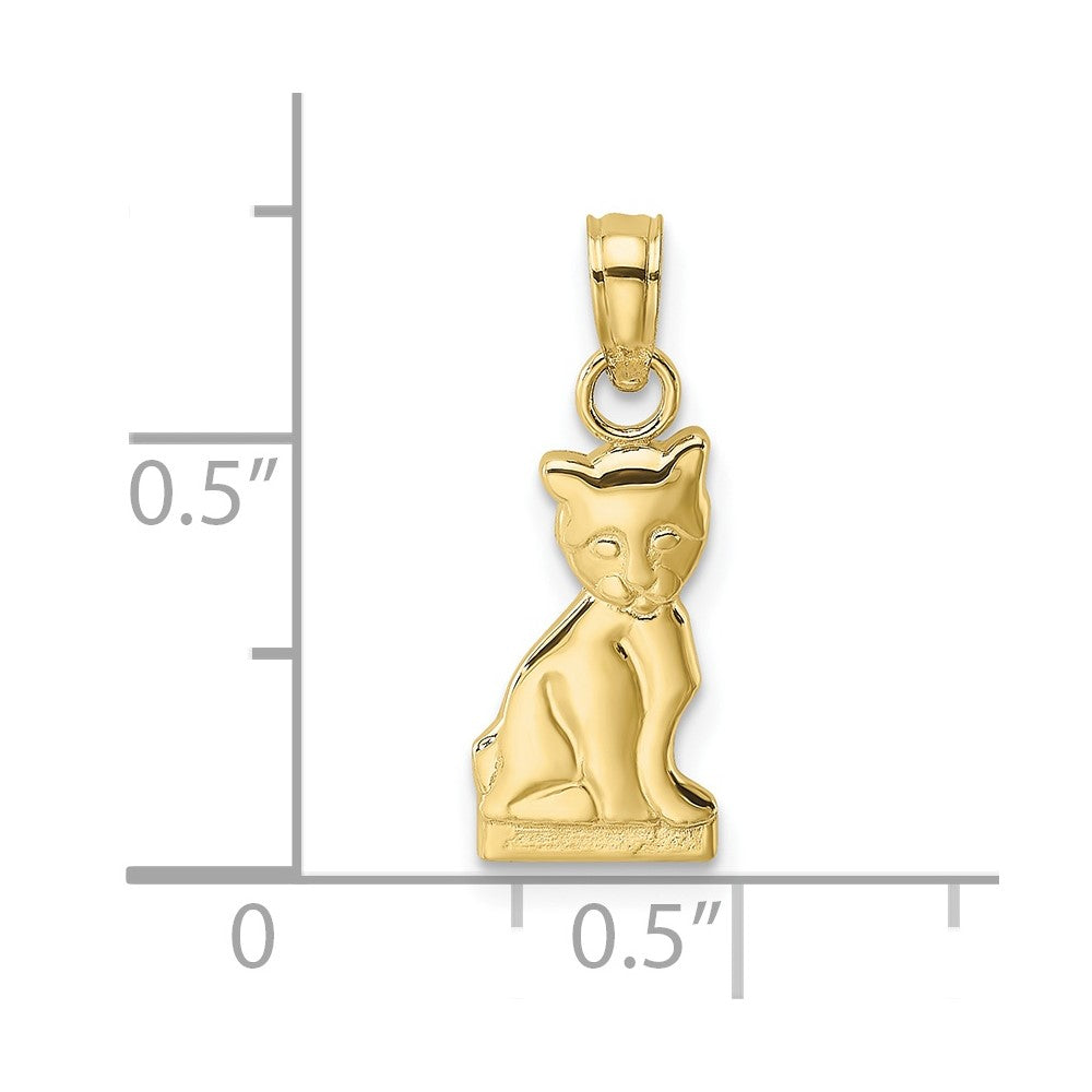 10k Mini Sitting Kitten Charm