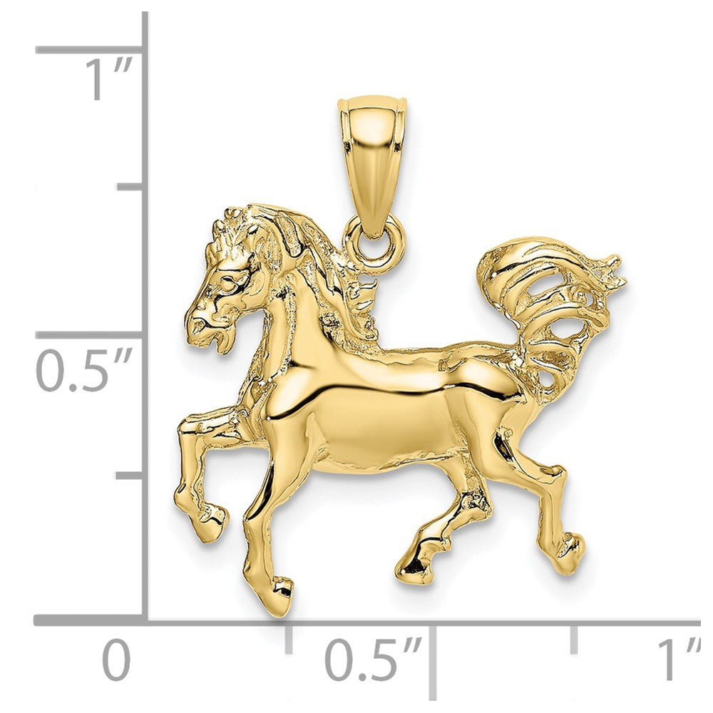 10K 2-D Horse Charm