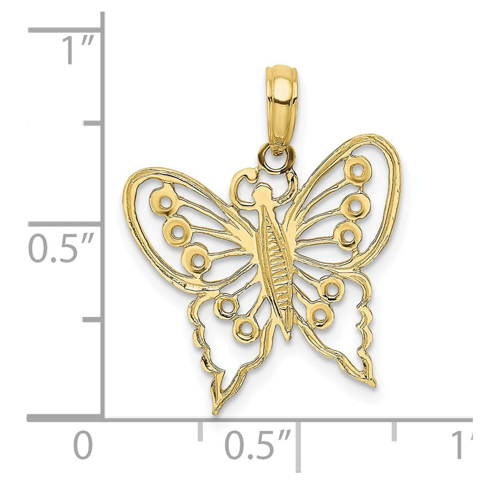 10K Cut-Out Butterfly Charm