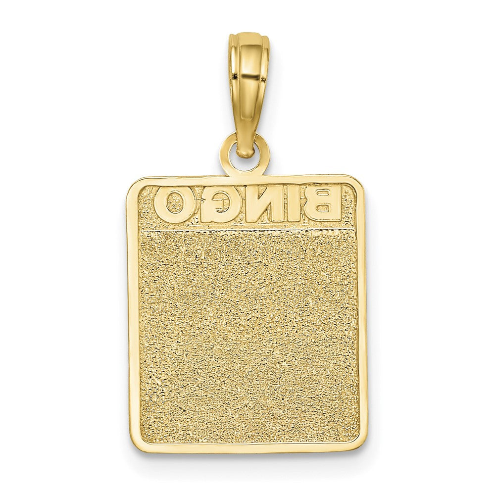 10K w/ Enamel Bingo Card Charm
