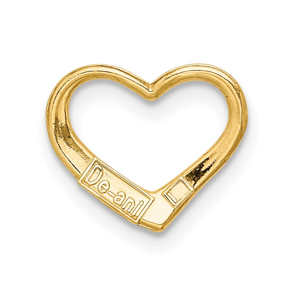10K Floating Heart Charm
