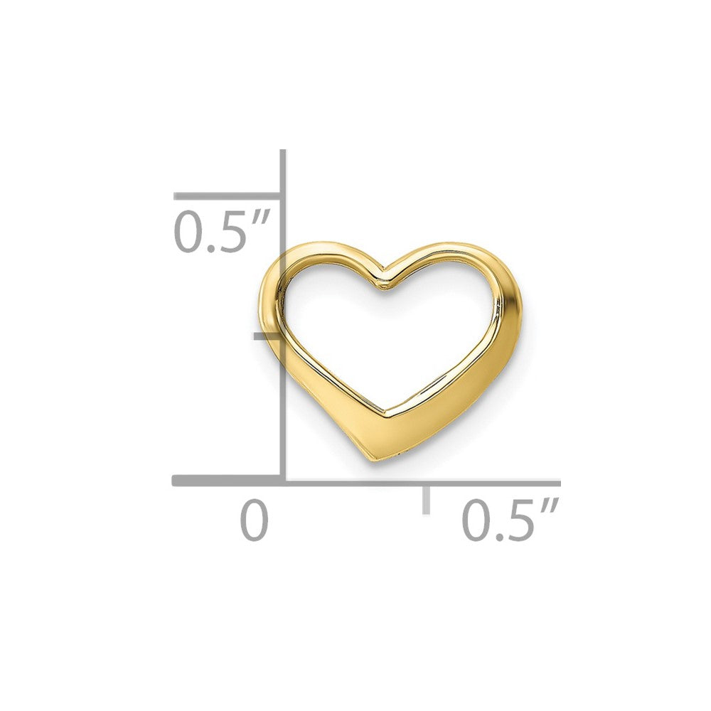 10K Floating Heart Charm