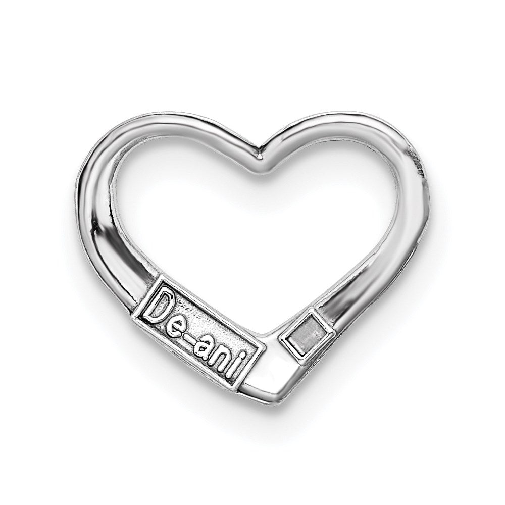 10K White Gold Floating Heart Charm