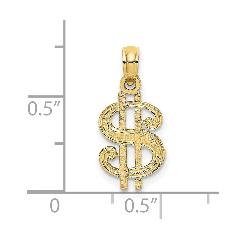 10K Dollar Sign Charm