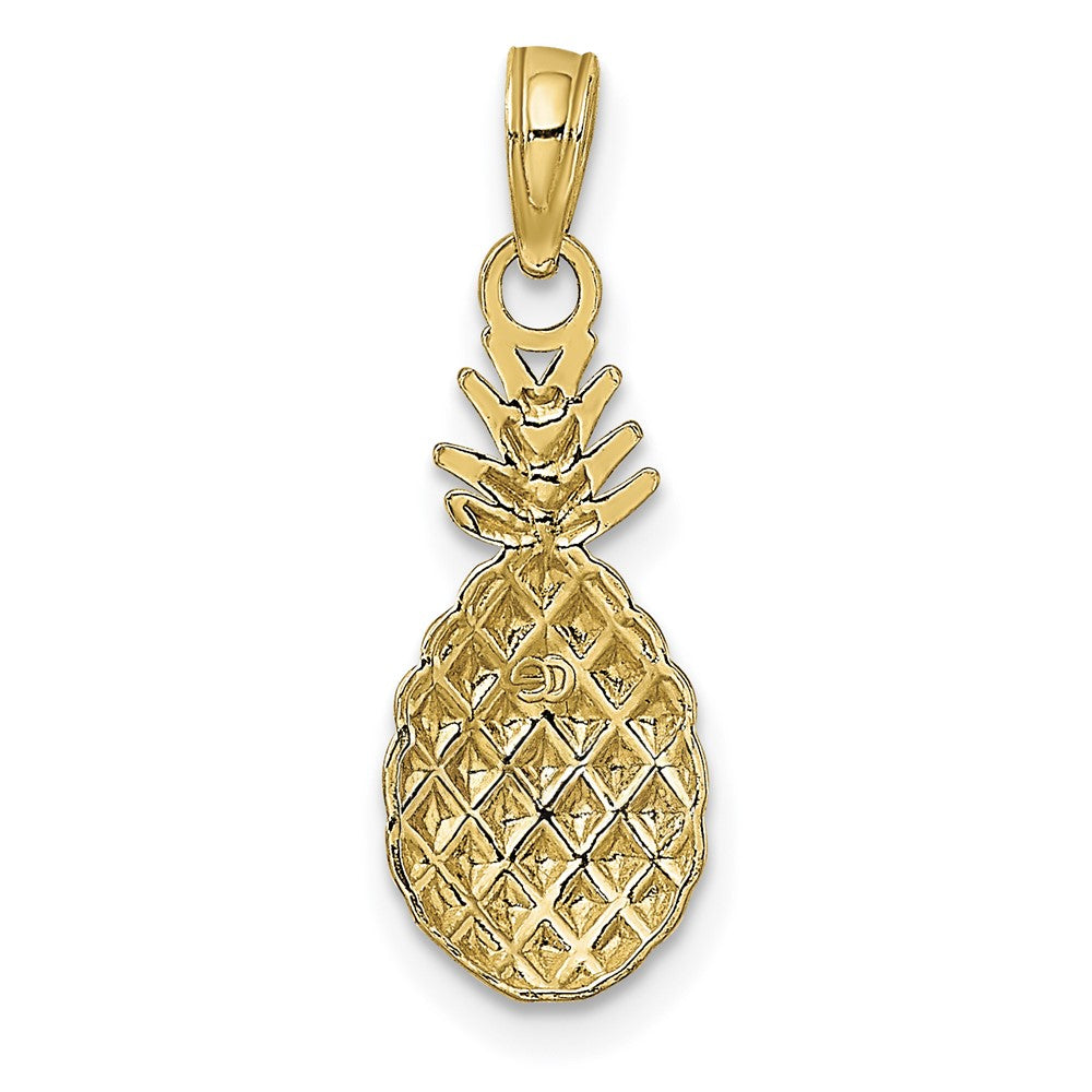 10K Textured Pineapple Charm