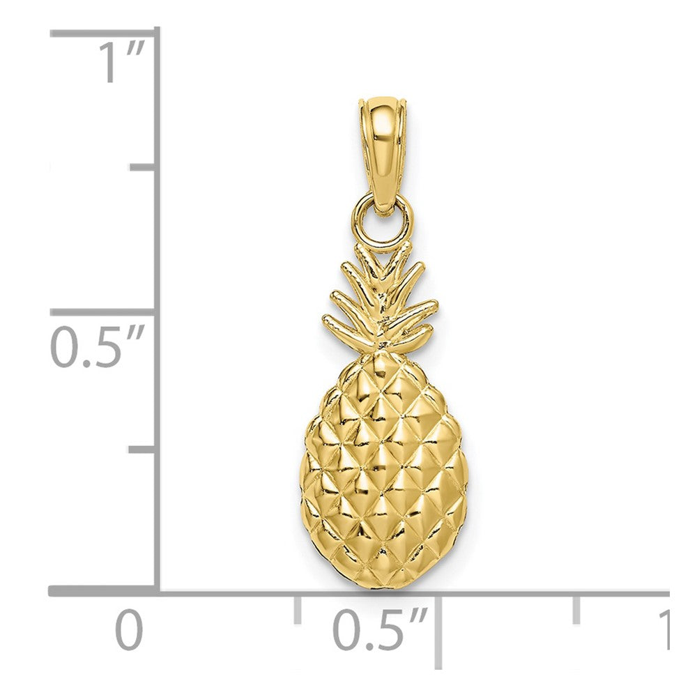10K Textured Pineapple Charm