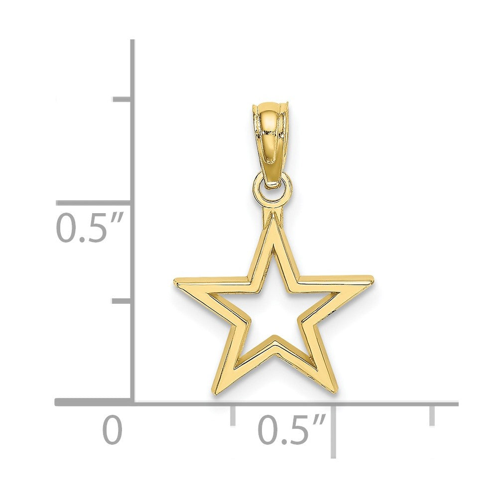 10k Cut-out Star Charm