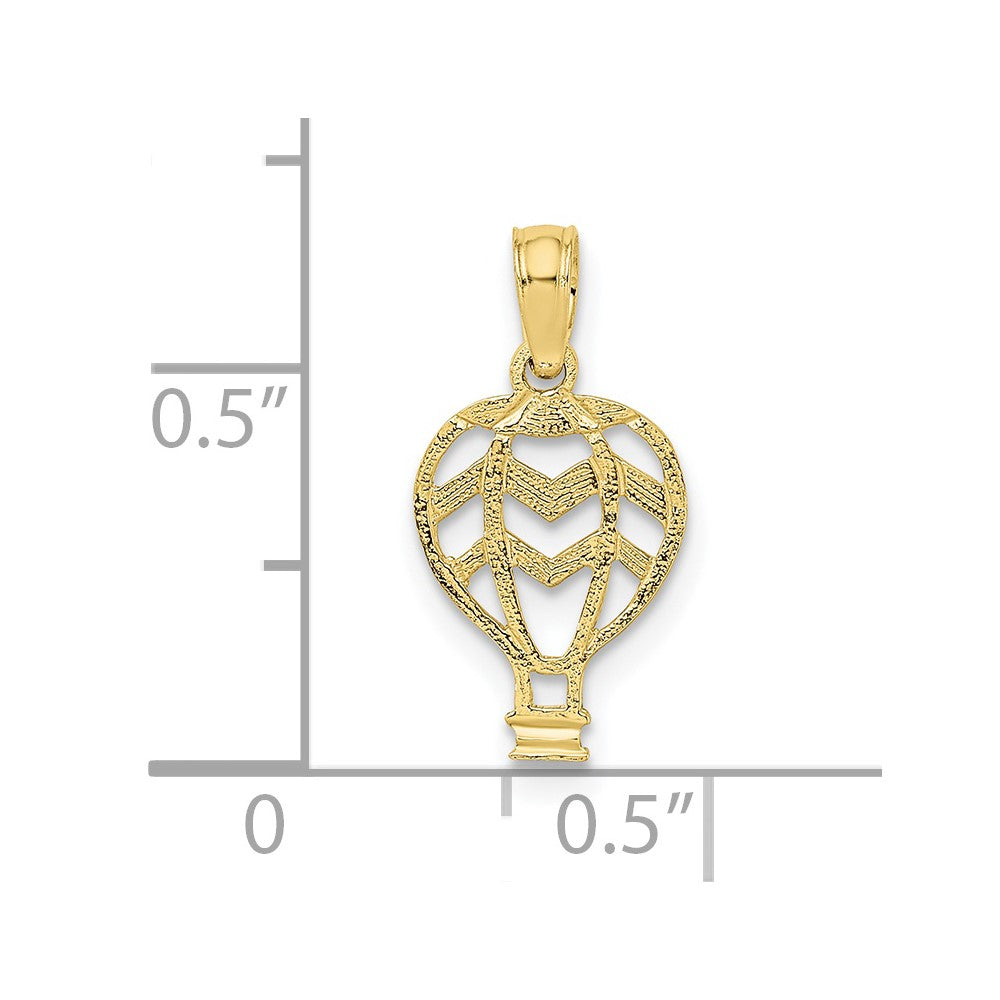 10K Cut-Out Flat Hot Air Balloon Charm