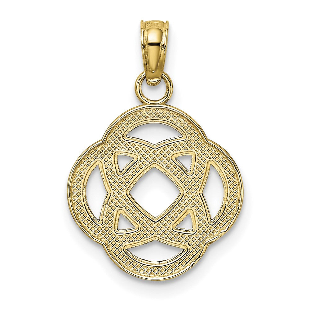 10K Small Celtic Eternity Knot Circle Charm