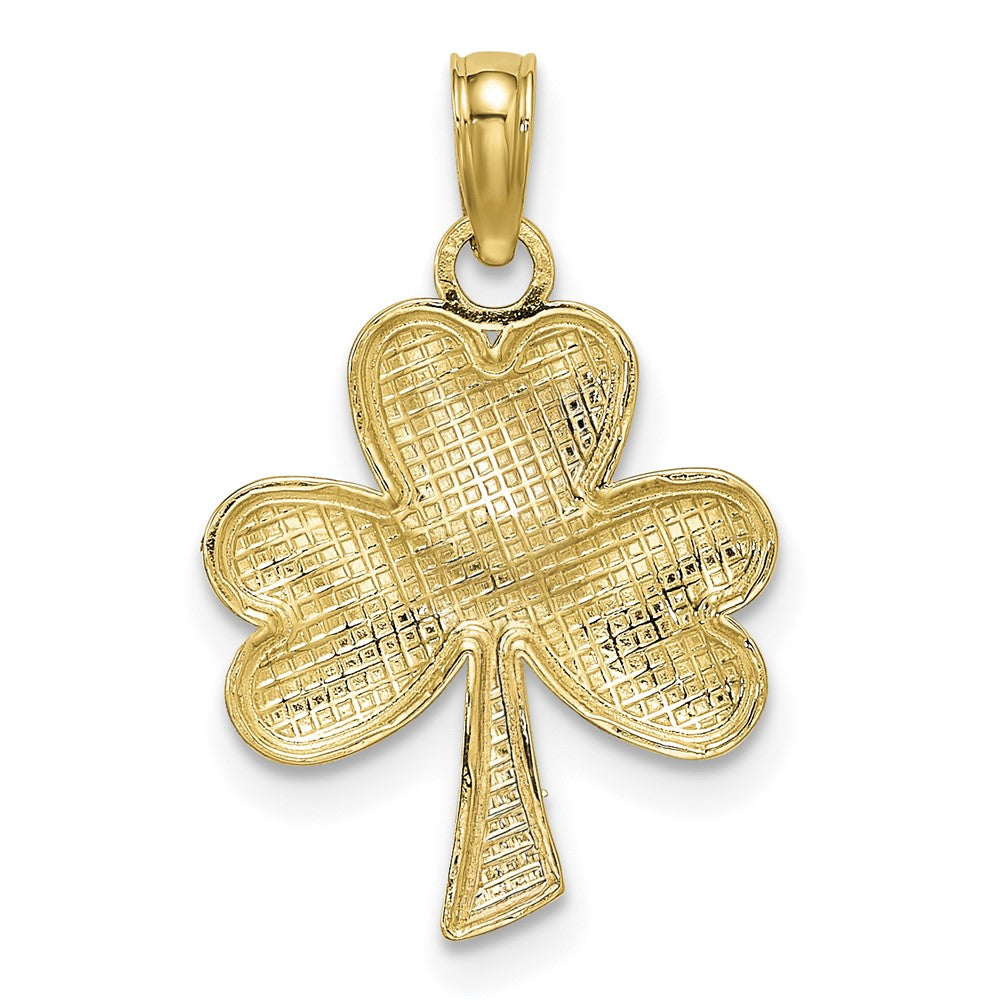 10K 3-Leaf Clover Charm