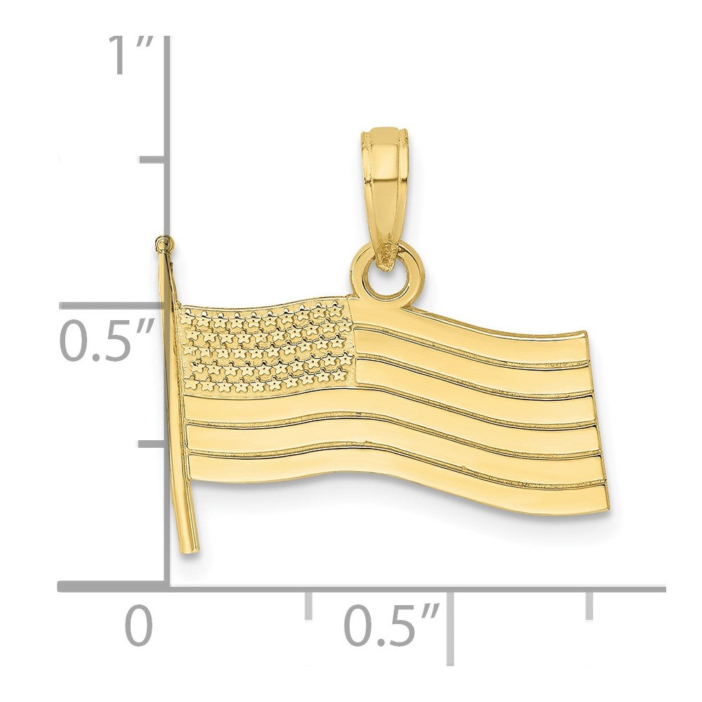10K American Flag Charm