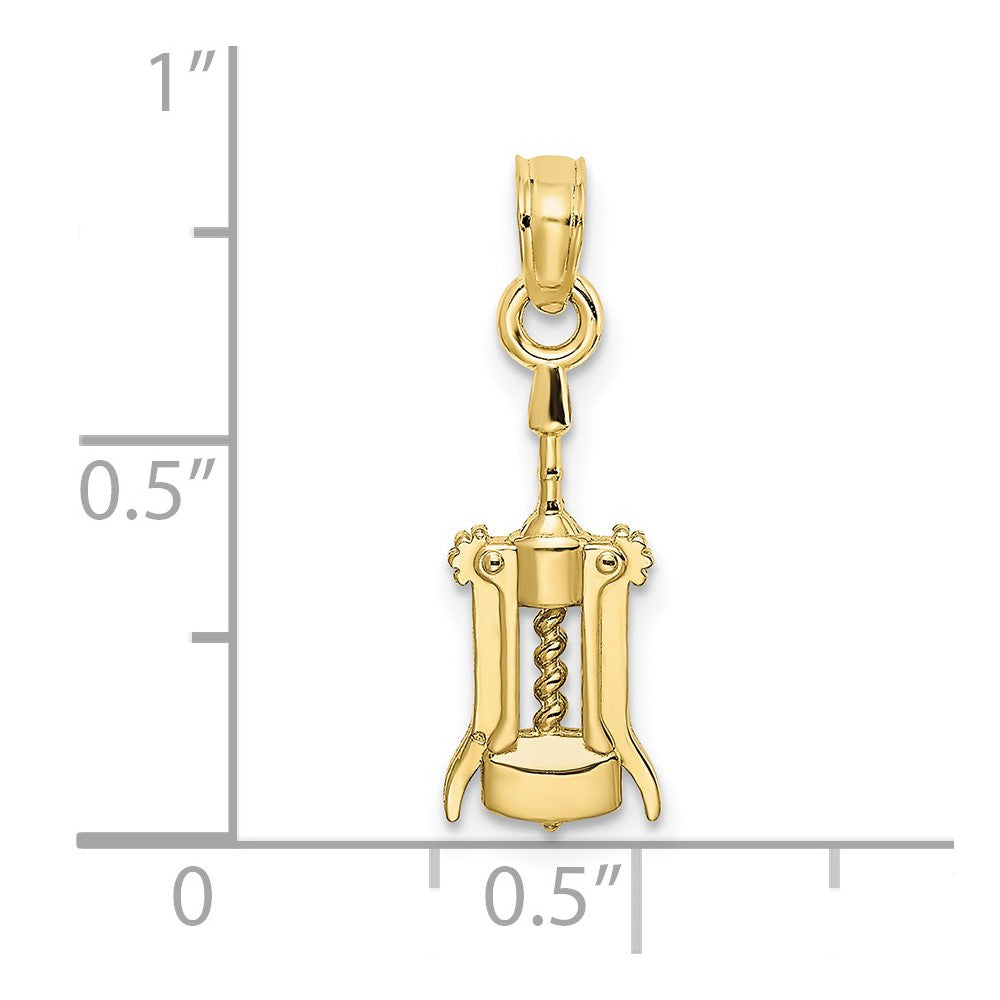 10K Wine Opener Charm