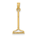 10K 3-D Landscape Rake Garden Tool Charm