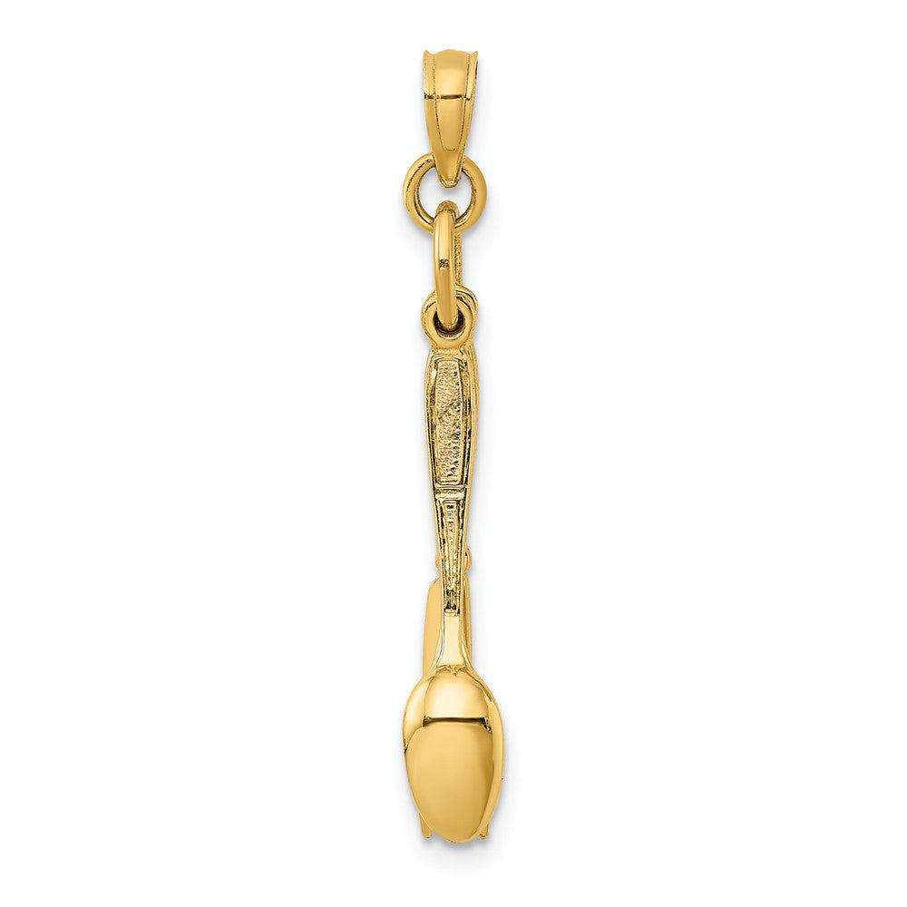 10K 3-D Moveable Knife, Fork, and Spoon Charm