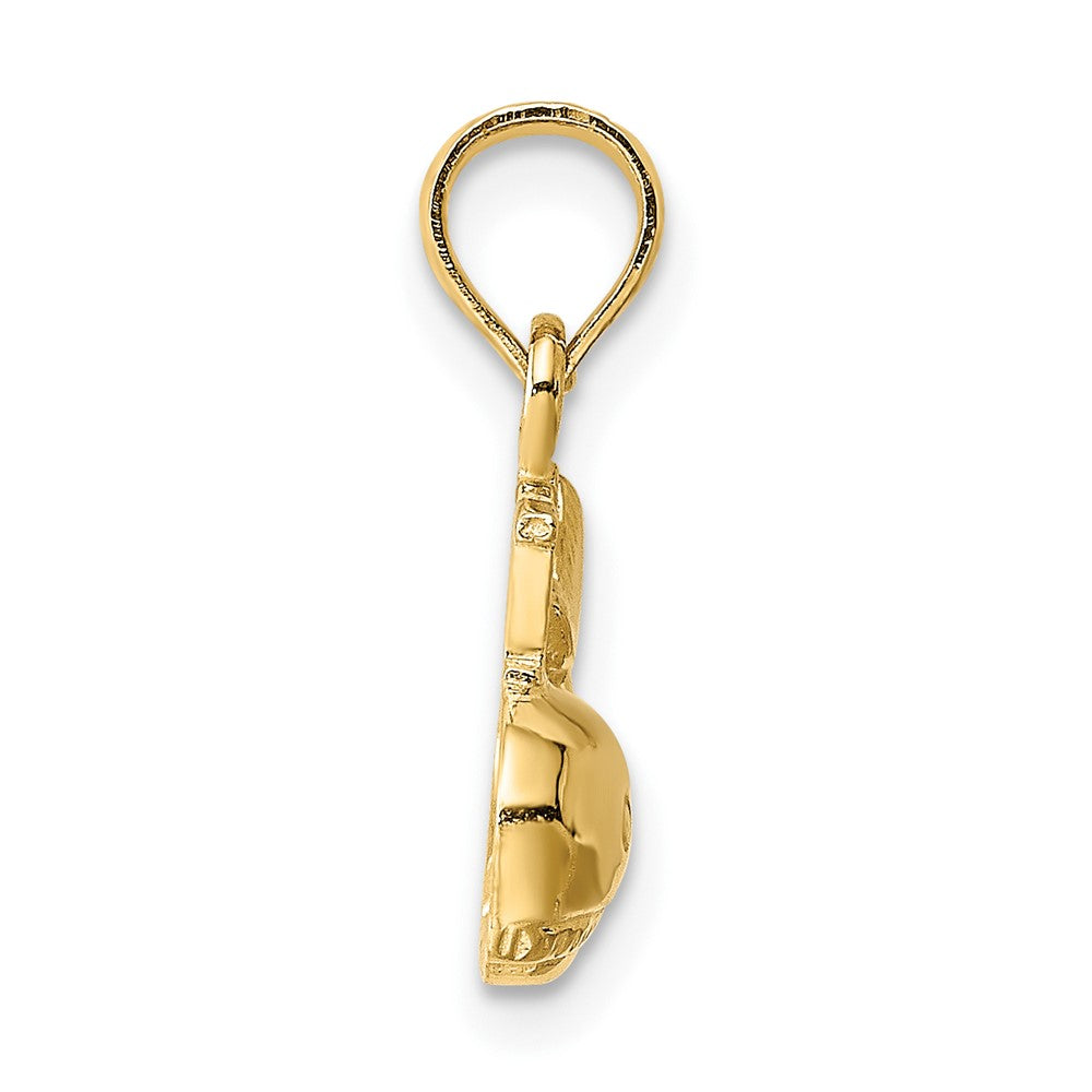 10K Polished I HEART WHALES Charm