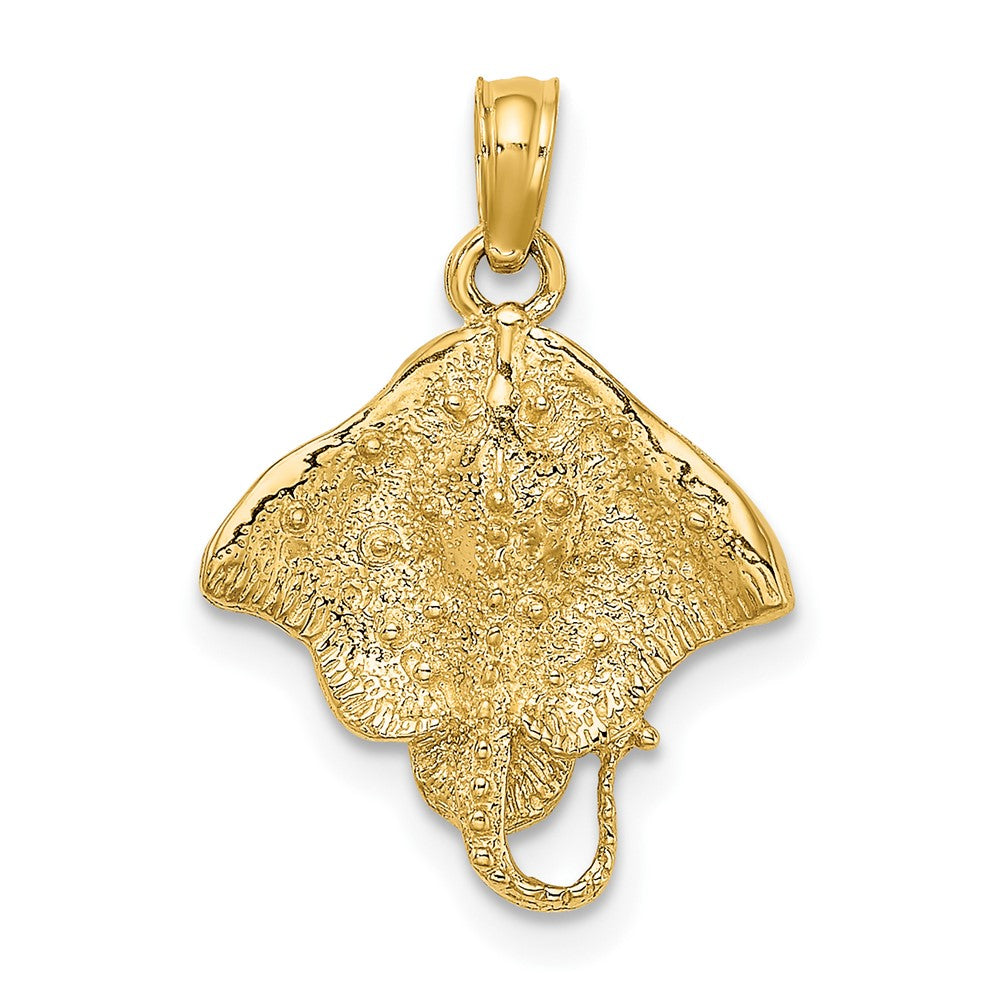 10K 2-D Stingray Charm